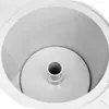 The image shows the interior of a white skimmer with a central gray pipe. Produktbild-Vorschau