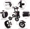 A rollator with callout boxes highlighting its features. Anteprima dell’immagine prodotto