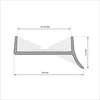 STEIGNER Guarnizione PVC per zoccolo cucina 18mm / 19mm, 2m Anteprima dell’immagine prodotto 2