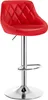 A red bar stool on a white background. Produktbild-Vorschau