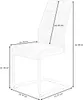 A line drawing of a chair with dimensions indicated by arrows and text. Produktbild-Vorschau