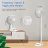 Tragbarer Standventilator Leise, 8" Akku & Solarbetriebener Produktbild-Vorschau 2