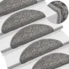 vidaXL Rohožky 15 kusů 56x17x3 cm šedá půlkruhová Náhled obrázku produktu 2