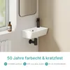 A modern bathroom corner with a wall-mounted sink and faucet. Anteprima dell’immagine prodotto