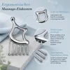 Edelstahl Kopfmassagegerät 3-in-1 Gua Sha Massage Tool für Produktbild-Vorschau 4