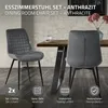 ML-Design jedálenská súprava 2 stoličiek, antracitová Náhľad obrázku produktu 2