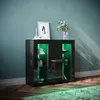 SONNI czarna komoda w wysokim połysku 90x35x83cm z Podgląd zdjęcia produktu 1