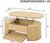 A diagram showing the dimensions of a coffee table. Náhľad obrázku produktu