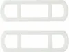 Two white safety window locks are shown against a white background. Produktbild-Vorschau