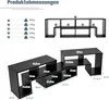 Modularer TV-Ständer aus Holz, 3-teilig, passend für Produktbild-Vorschau 2