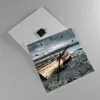 Wanduhr - Quadrat - Glasuhr - Boot Wrack Ufer - 40x40cm - Produktbild-Vorschau 2
