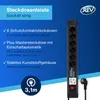 REV SupraLine Steckdosenleiste 6+1-Fach, 3,1m Kabel, Produktbild-Vorschau 2