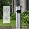 Relaxdays Standaschenbecher mit Abfallöffnung, Metall, 8 l, Produktbild-Vorschau 4