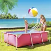 INTEX 28266NP - Pink Rectangular Frame Pool (220x150x60cm) Produktbild-Vorschau 9