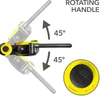 Diagram showing the rotation of a handle on a power tool, with angles indicated. Produktbild-Vorschau