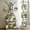 A multi-tiered plant stand with various plants displayed on it, with inset images showing examples of plants that can be displayed. Náhled obrázku produktu