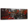 Leinwandbild Japanischer Garten 120x40 Feeby Rot bild für Produktbild-Vorschau 1