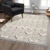 Teppich Boho Wohnzimmer - Creme, Graublau - 120x170 cm - Produktbild-Vorschau 1