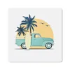 MuchoWow® Mauspad Mousepad Bus - Sonne - Surfbrett - Palme Produktbild-Vorschau 1