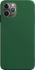 A dark green silicone phone case for an iPhone 11 Pro Max is shown from the back. Produktbild-Vorschau