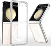 A clear plastic protective case for a foldable phone is shown in two configurations. Náhled obrázku produktu