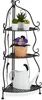 Relaxdays Eckregal Metall, 3 Ablagen, HBT: 82,5 x 30 x 30 Produktbild-Vorschau 1