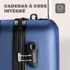 MONZANA® Lot de 3 valises rigides Bleu M/L/XL 4 roues 360° Voir les images du produit 5