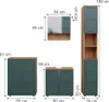 Set mobili bagno Vicco Irma Quercia verde/oro 4 pezzi, con Anteprima dell’immagine prodotto 3
