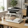Supporto per stampante Relaxdays con rotelle, 2 ripiani, A Anteprima dell’immagine prodotto 3