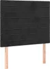 vidaXL LED Kopfteil Schwarz 90x5x118/128 cm Samt Produktbild-Vorschau 4