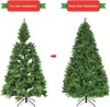 Comparison of a Christmas tree before and after fluffing the branches. Podgląd zdjęcia produktu