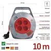 PVC Kabeltrommel – 4 Steckdosen, 10m SCHUKO Produktbild-Vorschau