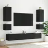 vidaXL TV-Wandschränke mit LED-Leuchten 2 Stk. Schwarz Produktbild-Vorschau 5