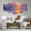 Bild auf Leinwand - Leinwandbild - 5 Teile - Brücke Schnee Produktbild-Vorschau 6