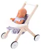 Poppenbuggy - Grijs en blauw - Hout - Poppenwagen Productafbeelding-voorbeeld 4