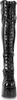 A full-length view of a black patent leather boot with laces. Produktbild-Vorschau