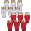 Grablicht aus Glas "Sechseck" 30h Rot (6er-Pack) – Produktbild-Vorschau 5