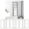 The Living Store Handtuchständer Schwarz 45x10x115 cm Stahl Produktbild-Vorschau 7