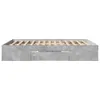 vidaXL Bettgestell Betongrau 150x200 cm Holzwerkstoff Produktbild-Vorschau 5