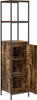 vidaXL Badschrank mit Regalen Räuchereiche 36x35x165 cm Produktbild-Vorschau 4