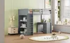 Sweiko Lit mezzanine 90 X 200 cm avec armoires de rangement Voir les images du produit 14