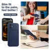 Collage of images showing a blue phone case with a card slot, a woman using a phone case for payment, and a person holding a phone case. Anteprima dell’immagine prodotto