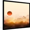 MuchoWow® Gerahmtes Poster Malerei - Sonne - Landschaft - Produktbild-Vorschau 1