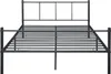 A metal bed frame viewed from the side. Voir les images du produit