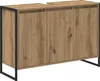 vidaXL Badezimmerschrank mit Tür Kunsthandwerk Eiche 90 x Produktbild-Vorschau 1