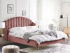 BELIANI Polsterbett Samtstoff Rosa mit Lattenrost 160 x 200 Produktbild-Vorschau 2