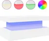 A white coffee table with blue LED lighting. Voir les images du produit
