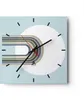 Wanduhr - Quadrat - Glasuhr - Formen Rad Linien - 40x40cm - Produktbild-Vorschau 1