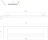 Technical drawing with dimensions for a rectangular brass letter plate. Produktbild-Vorschau