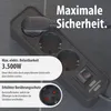 Steckdosenl. Ecolor 3-fach schwarz/schwarz Schalter Voir les images du produit 4